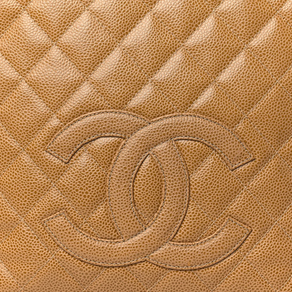 Chanel Caviar Quilted Petit Shopping Tote PST Dark Beige 8 of 14