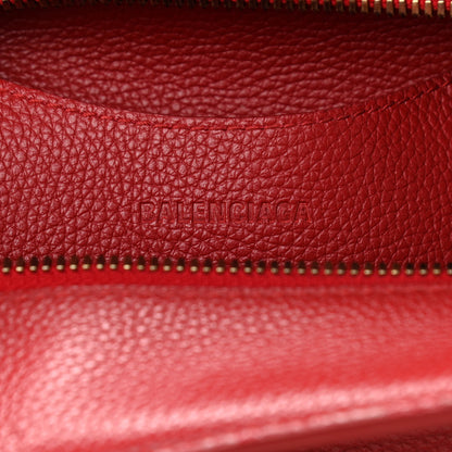 Balenciaga Grained Calfskin Neo Classic Gold Hardware S City Medium Red 6 of 11