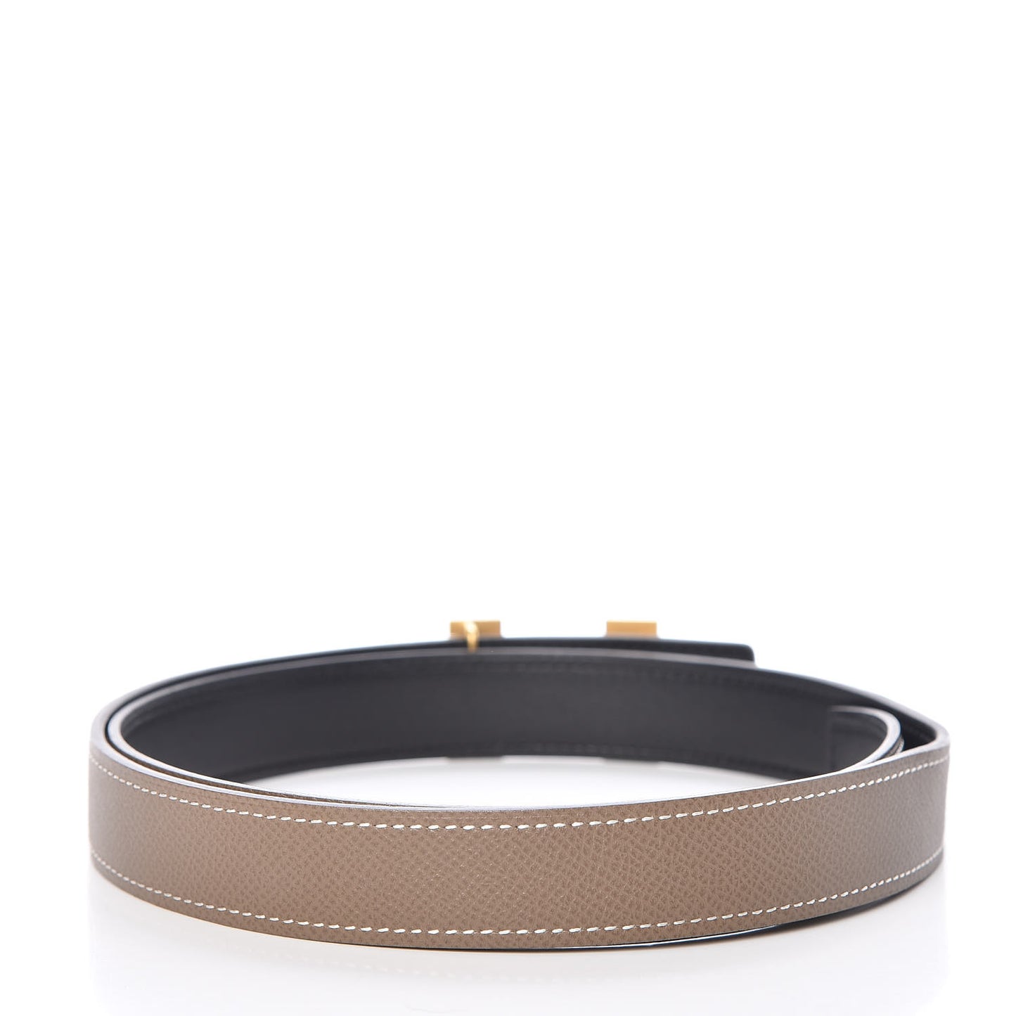 Swift Epsom 24mm Mini Constance H Belt 80 Black Etoupe