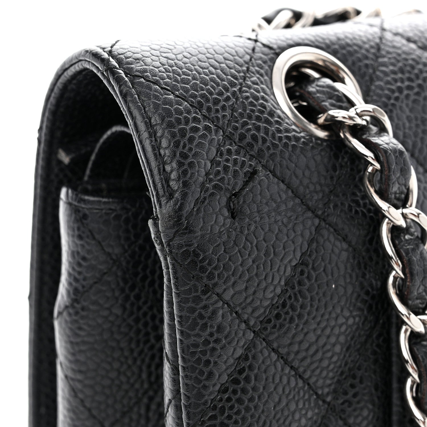 Chanel Caviar Quilted Medium Double Flap Black 11 of 14