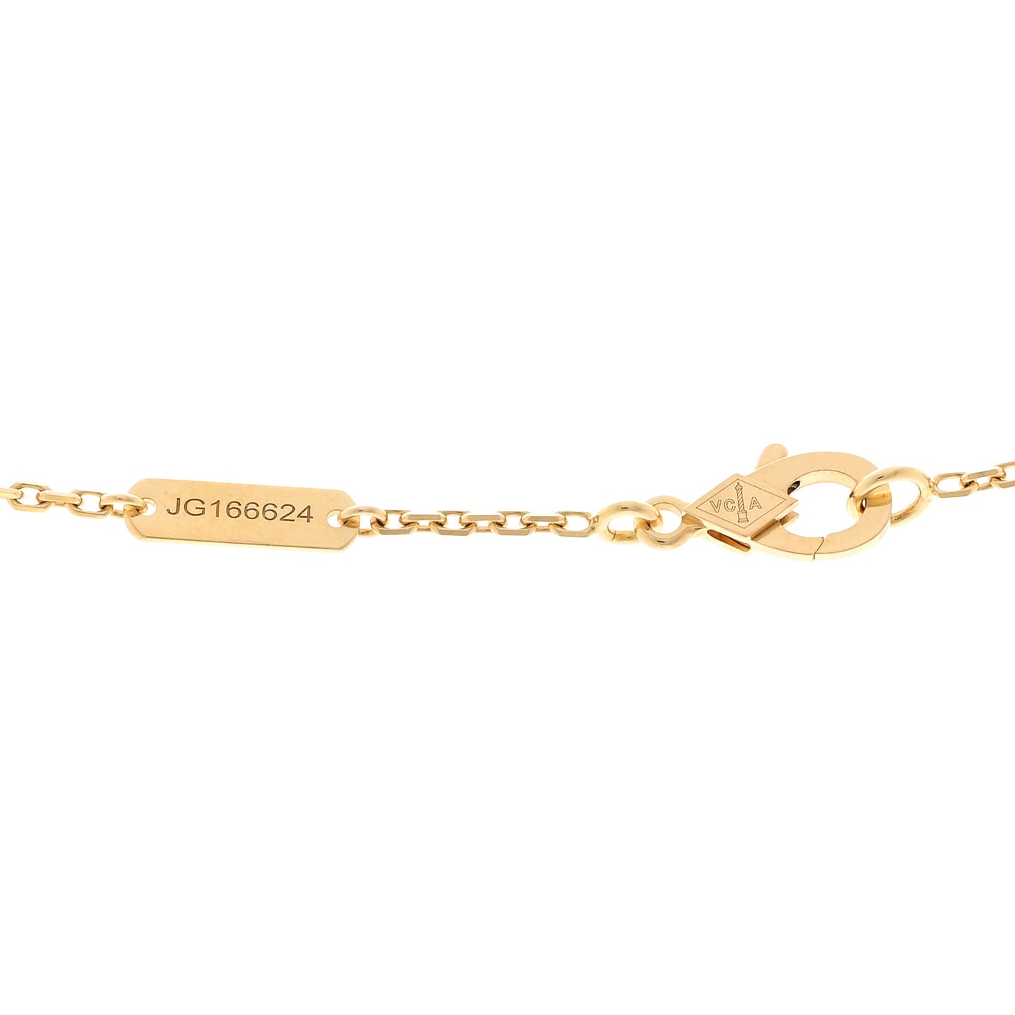 18K Yellow Gold Black Onyx Vintage Alhambra Pendant Necklace
