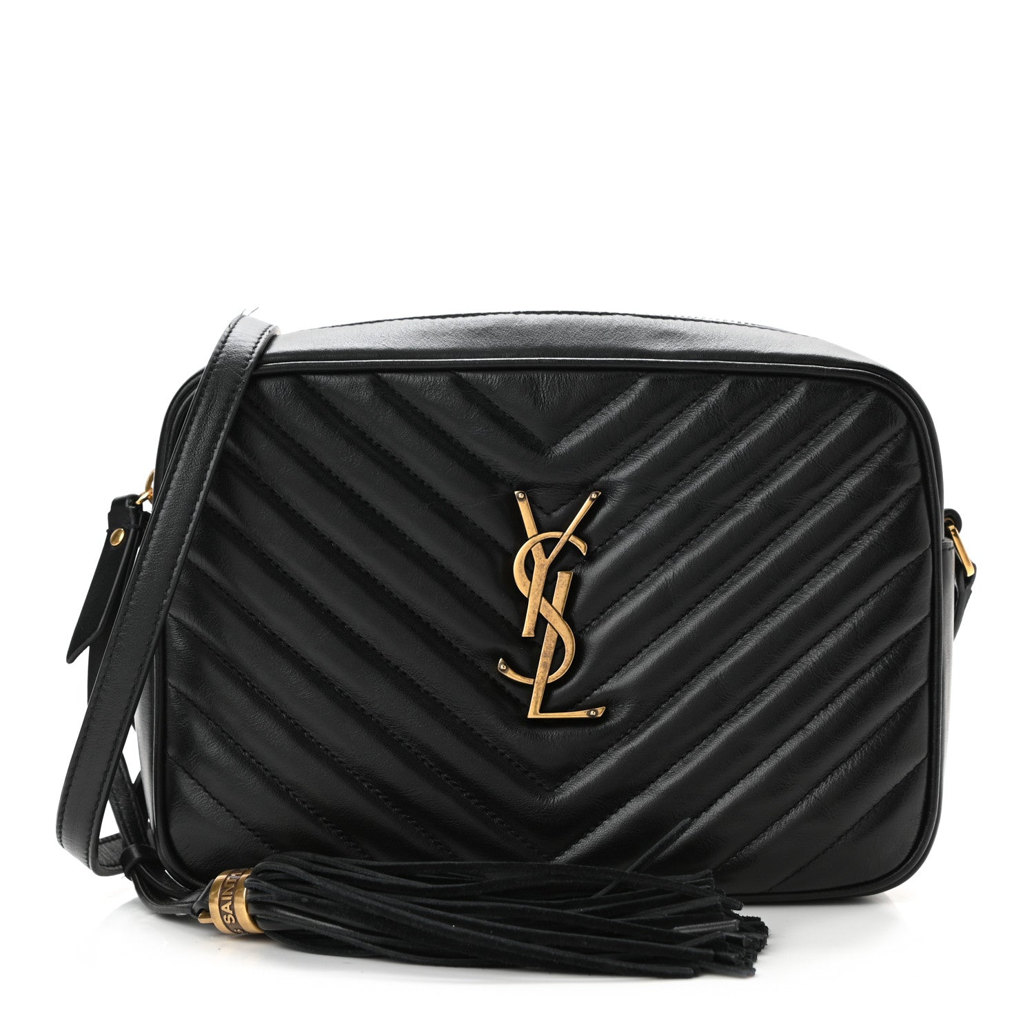 Saint Laurent Calfskin Matelasse Monogram Lou Camera Bag Black 1 of 10