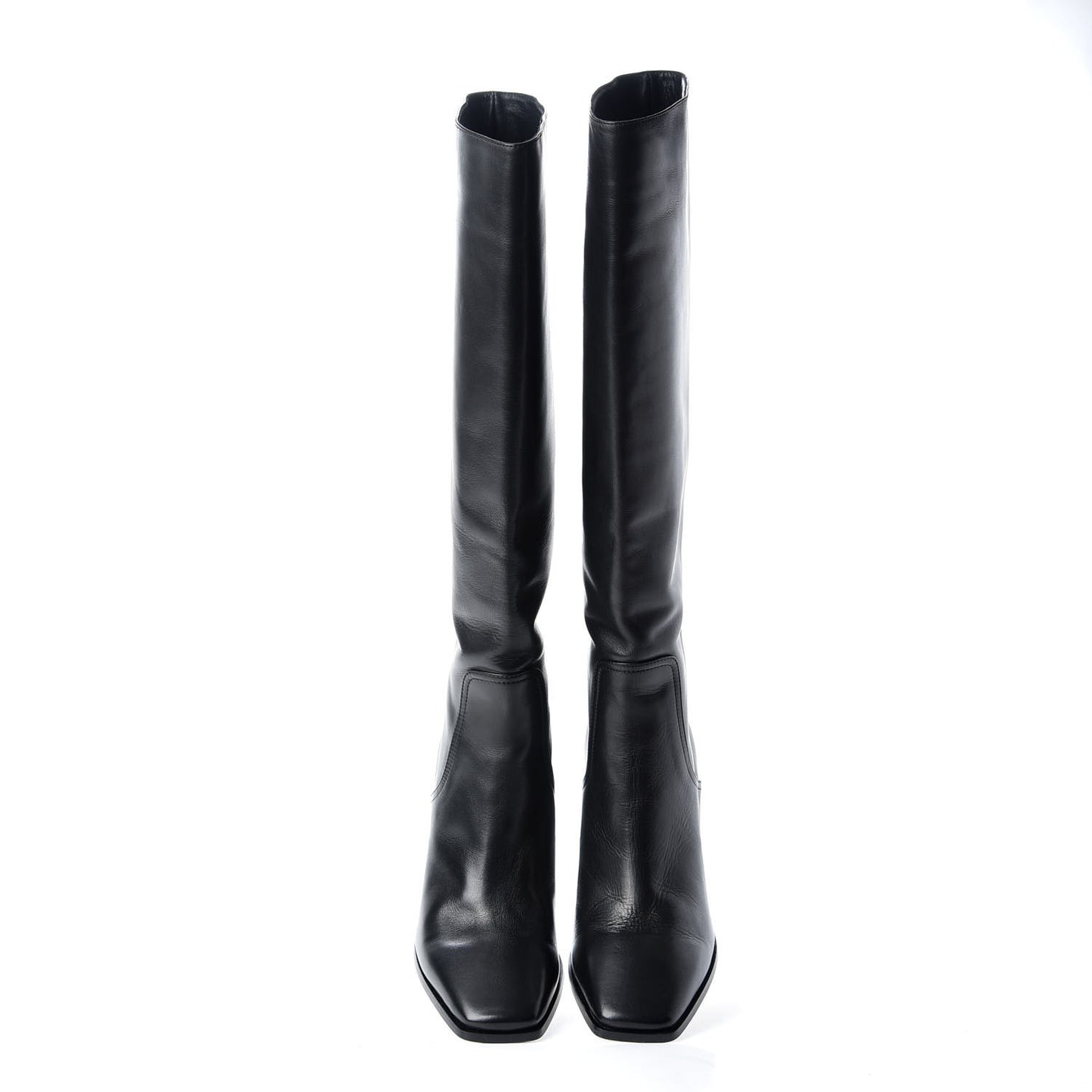 Calfskin Brionne 85 Knee High Boots 37.5 Black
