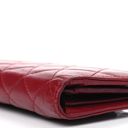 Chanel Lambskin Quilted Yen Wallet Red 9 of 12