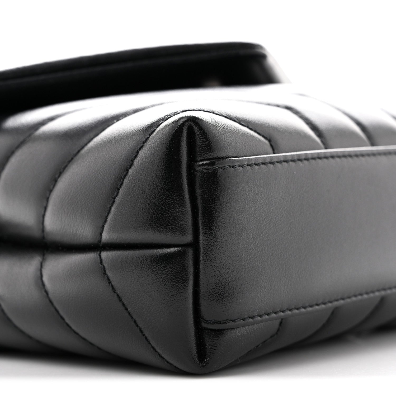 Saint Laurent Calfskin Y Quilted Monogram Toy Loulou Crossbody Bag Black 9 of 13