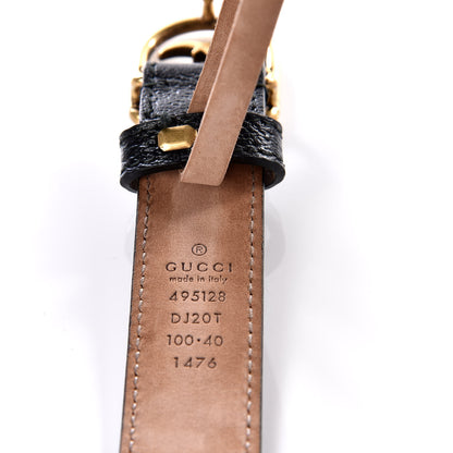 Gucci Calfskin Framed Double G Belt 100 40 Black 4 of 7