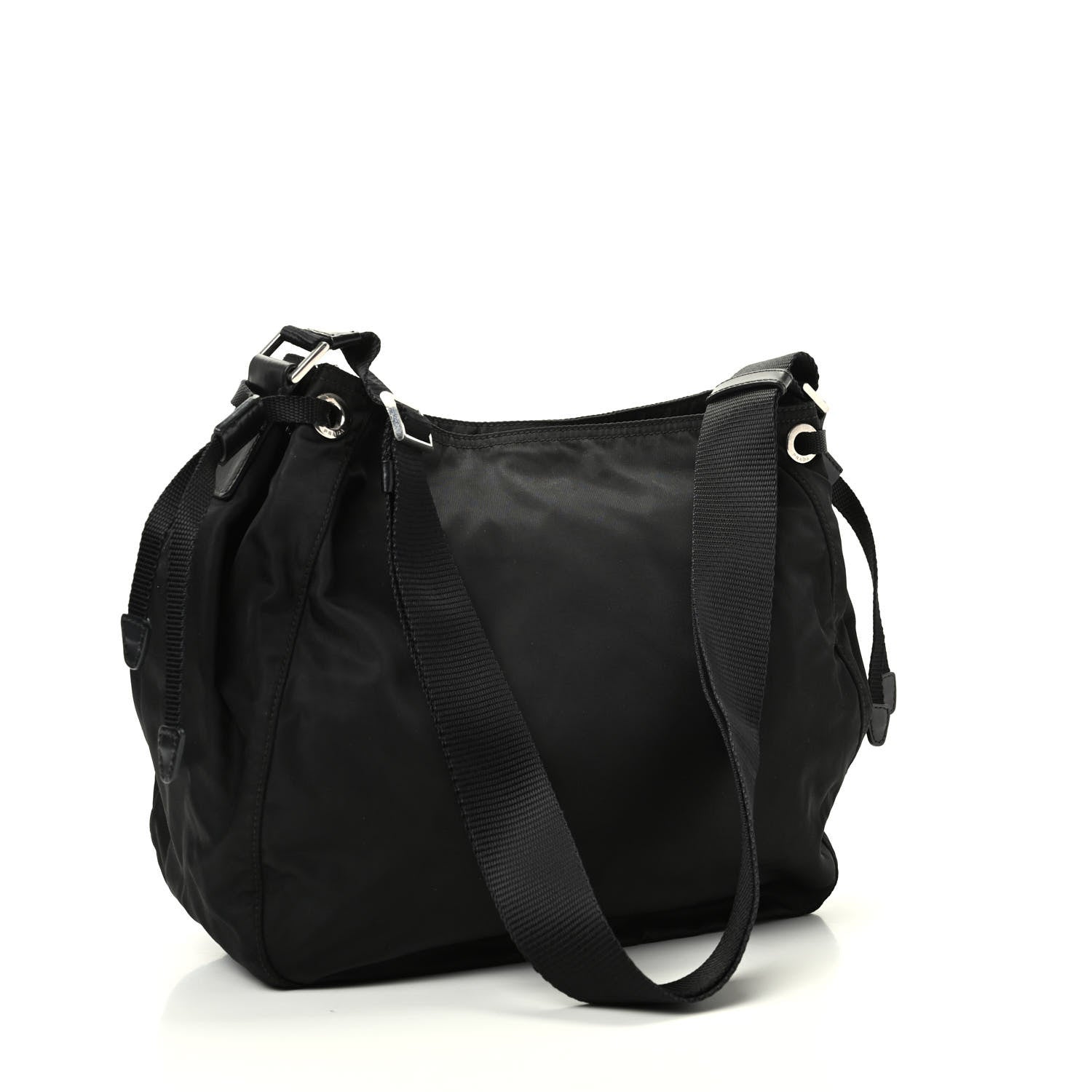 Prada Tessuto Nylon Hobo Black 3 of 9