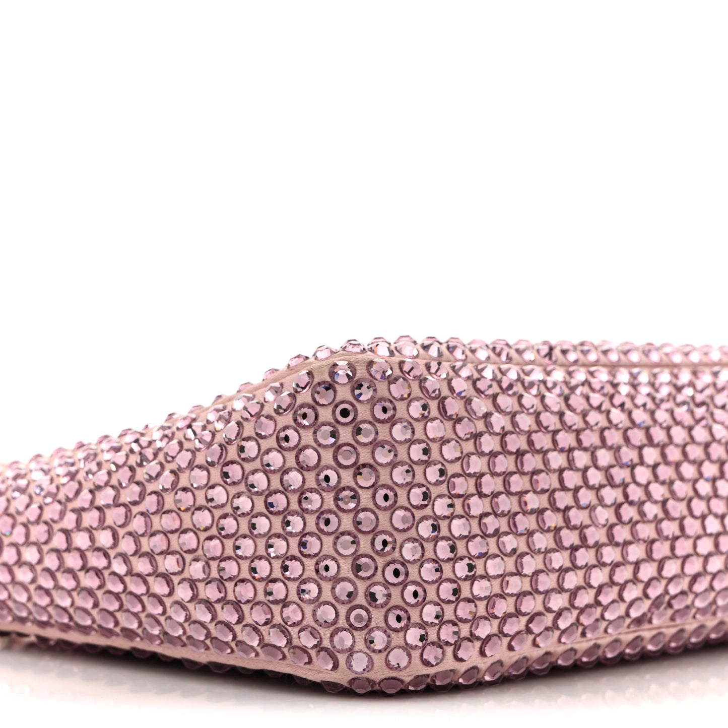 Satin Crystal Mini Re-Edition 2000 Bag Alabastro