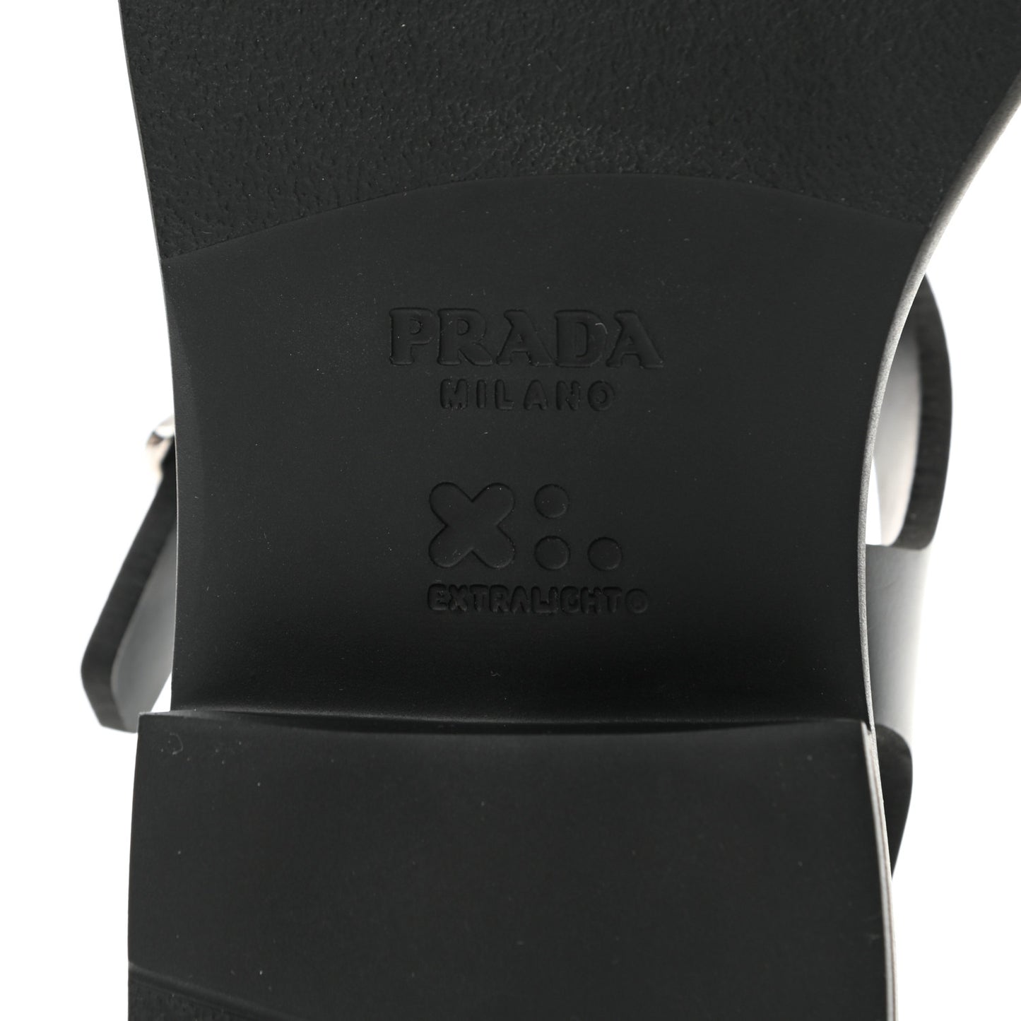 Foam Rubber Metal Triangle Logo 50mm Cage Sandals 39 Black