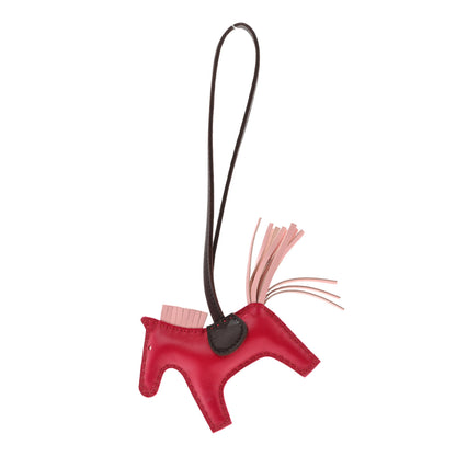 Hermes Milo Lambskin Grigri Rodeo Horse Bag Charm PM Framboise Rose Sakura Rouge Sellier 1 of 4