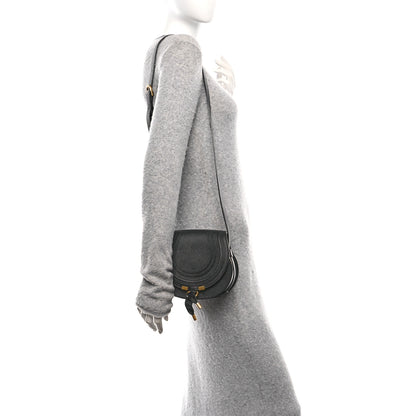 Chloe Grained Calfskin Small Marcie Saddle Bag Black 2 of 9