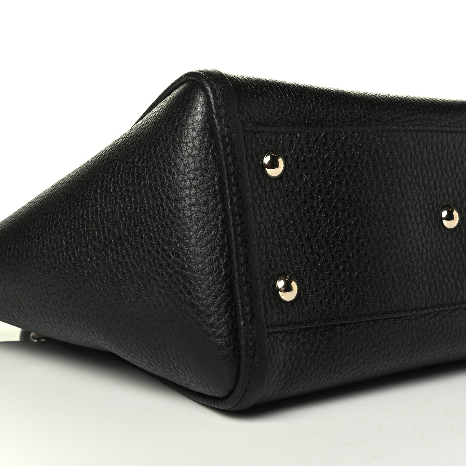 Gucci Pebbled Calfskin Small Soho Top Handle Bag Black 5 of 7