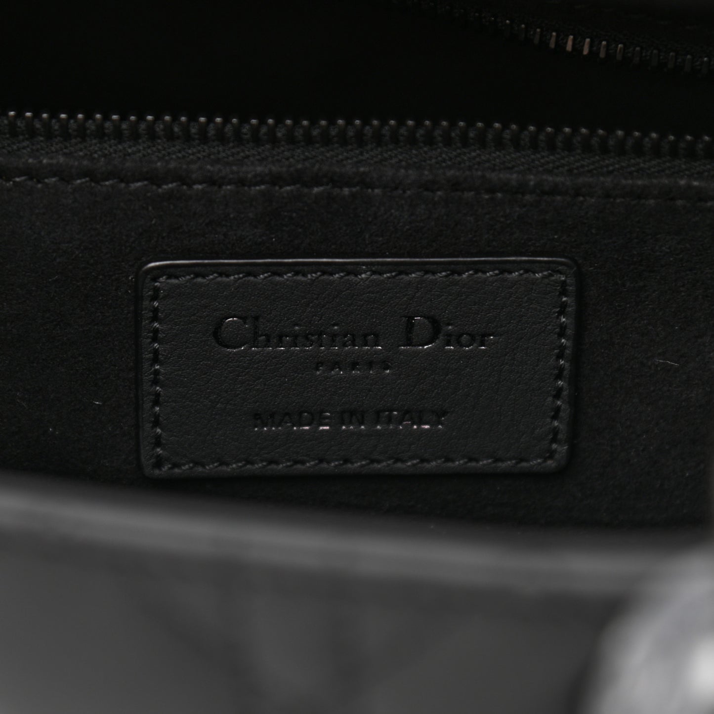 Ultra Matte Calfskin Cannage Medium Lady Dior Black