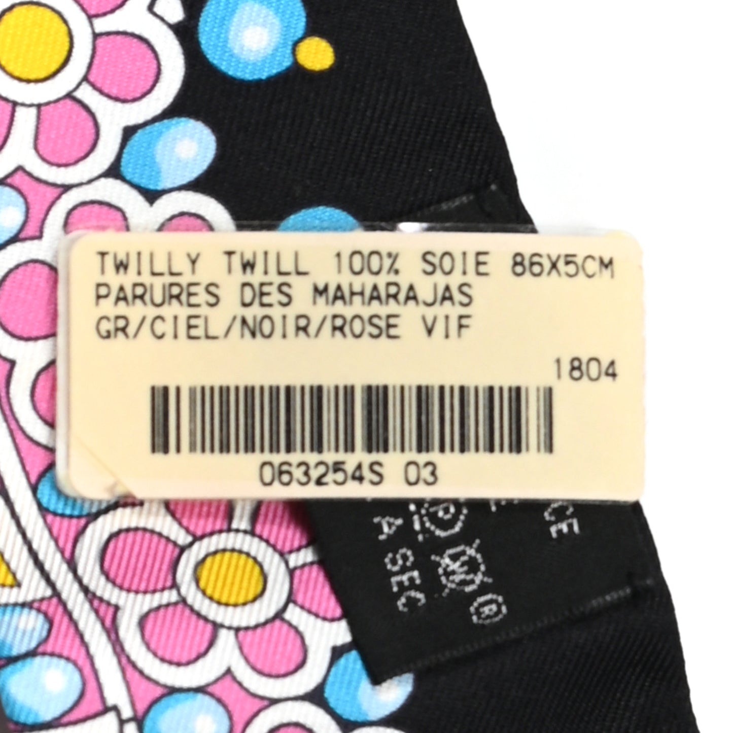 Silk Parures Des Maharajas Twilly Ciel Black Rose Vif