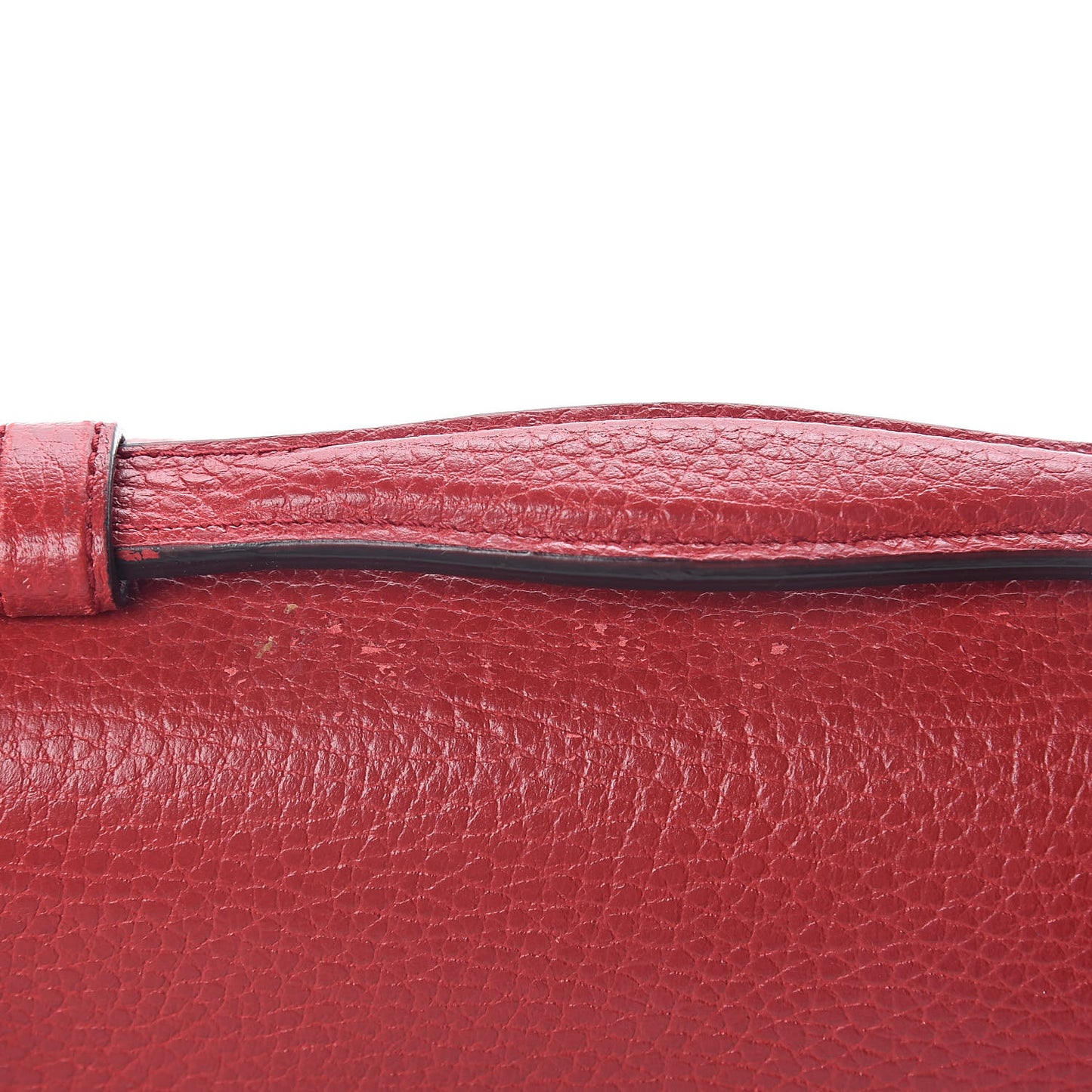 Dollar Calfskin Interlocking G Top Handle Shoulder Bag Red