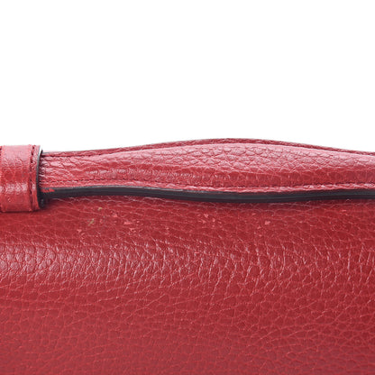 Gucci Dollar Calfskin Interlocking G Top Handle Shoulder Bag Red 9 of 11