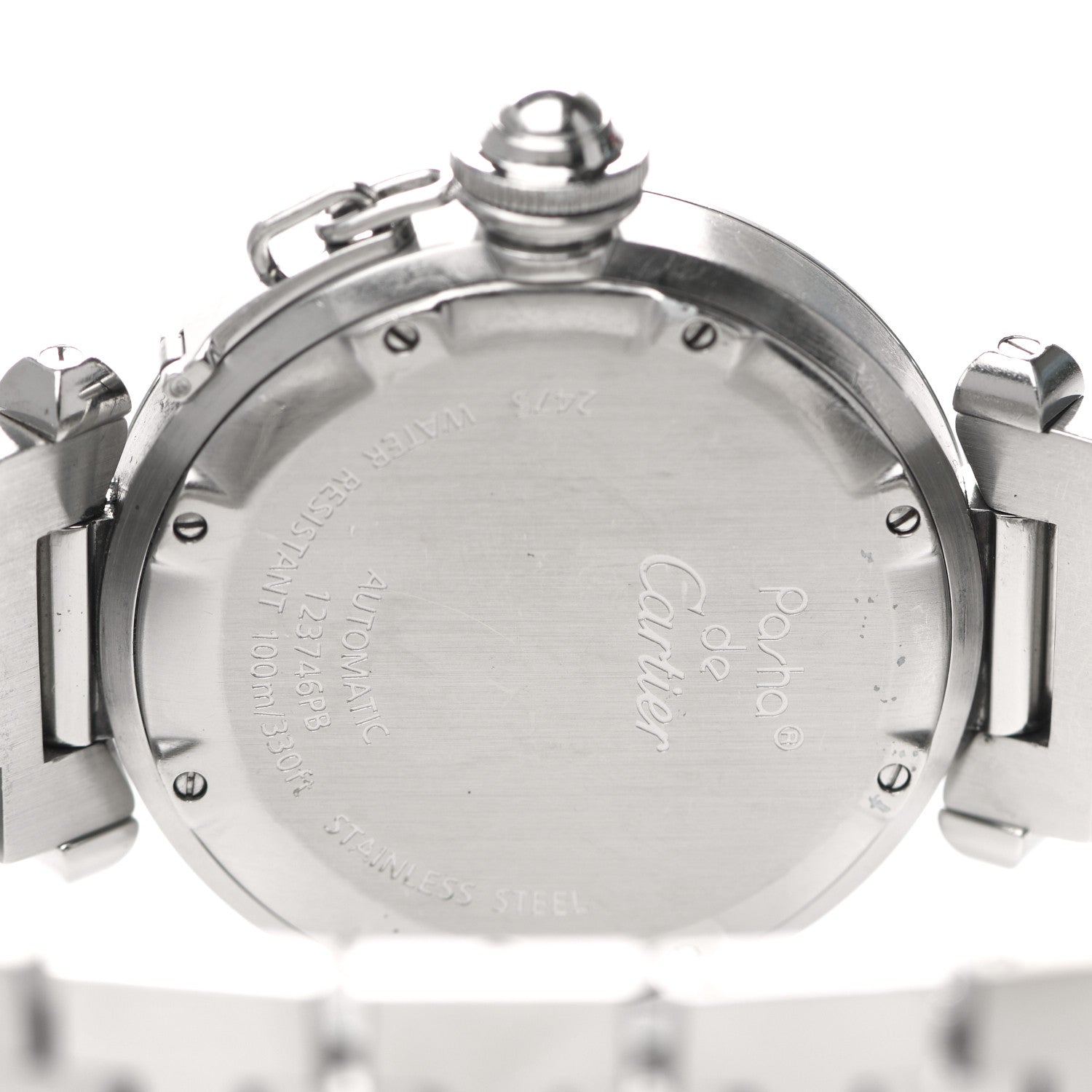 Cartier Stainless Steel 35mm Pasha C Big Date Automatic Watch Pink 4 of 5