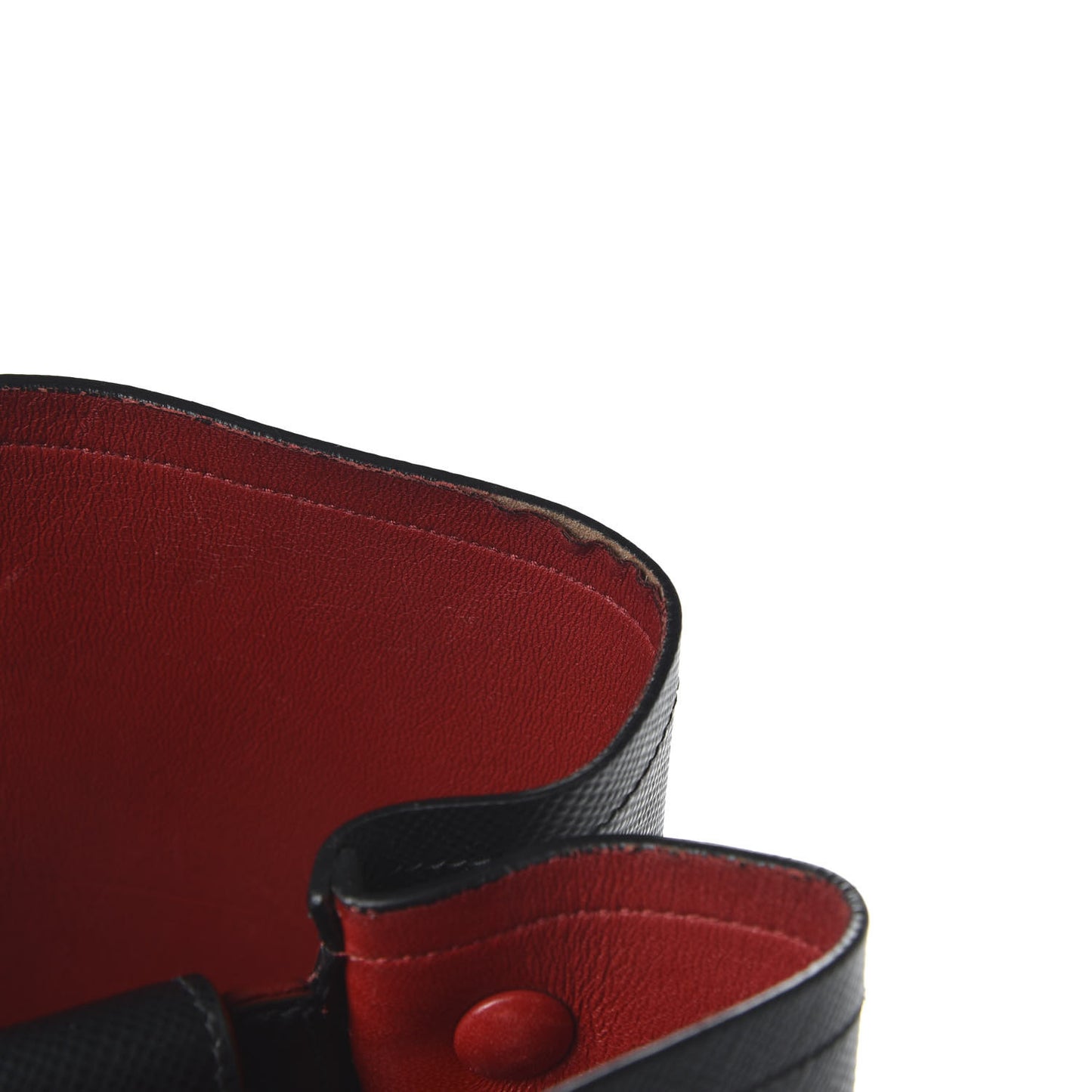 Saffiano Cuir Medium Double Bag Black Fuoco