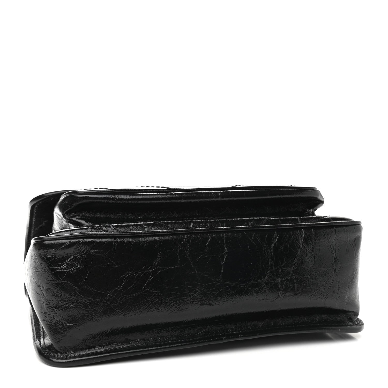 Saint Laurent Crinkled Calfskin Matelasse Monogram Medium Niki Chain Satchel Black 4 of 11