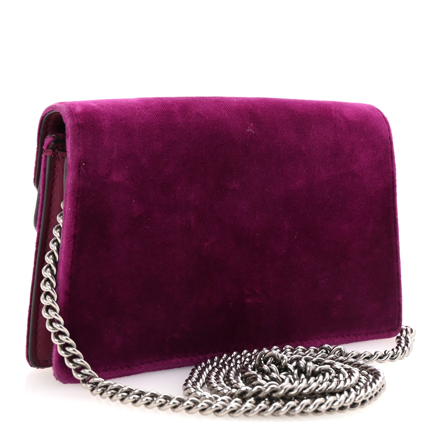 Gucci Velvet Super Mini Dionysus Shoulder Bag Fuchsia Violet Cyclamen 3 of 9