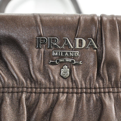 Prada Nappa Gaufre Framed Tote Antico Mordore 9 of 9