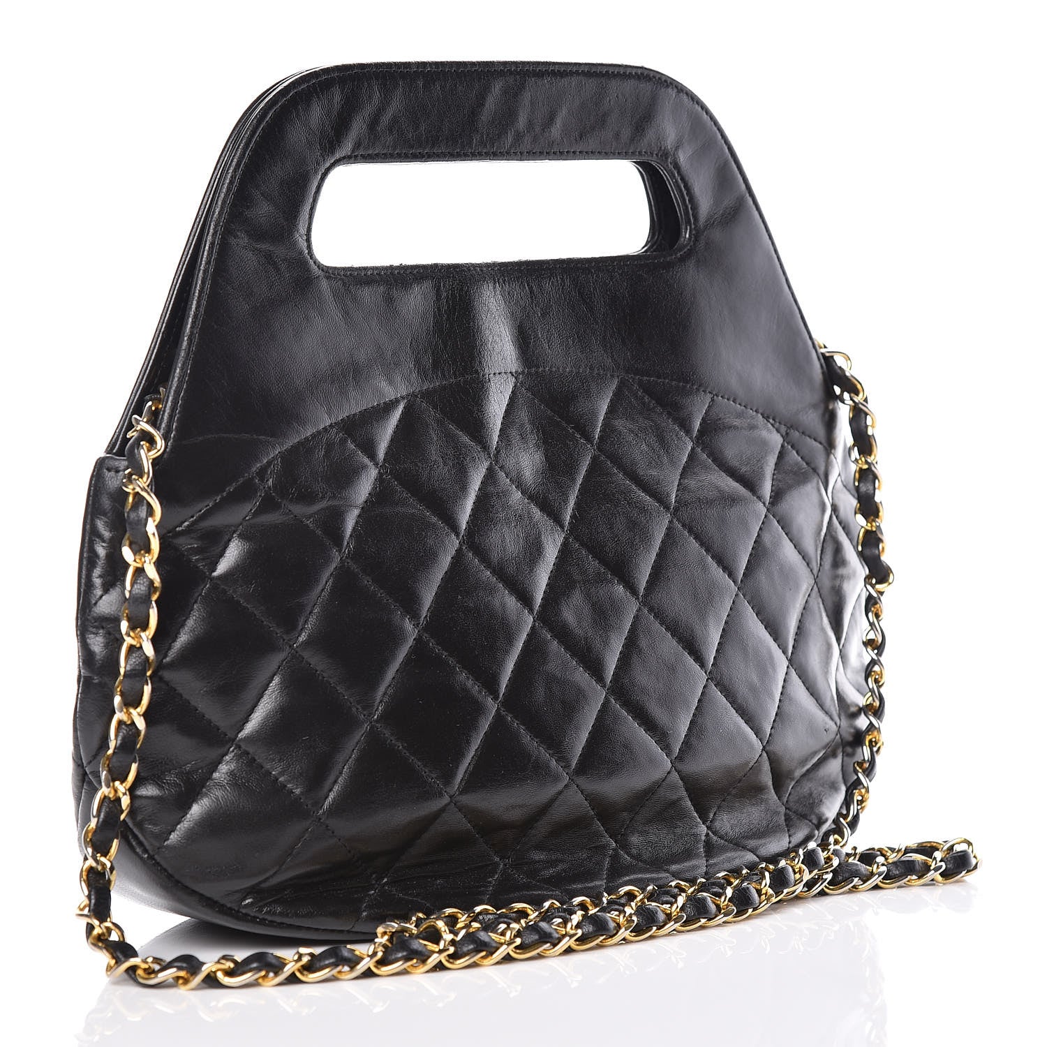 Chanel Lambskin Quilted CC Shoulder Bag Black 3 of 15