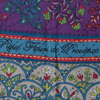 Hermes Cashmere Silk Pique Fleuri de Provence GM 140 Shawl 5 of 6