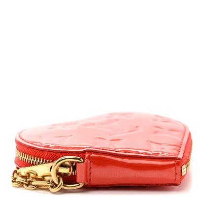 Louis Vuitton Vernis Heart Coin Purse Orange Sunset 4 of 11
