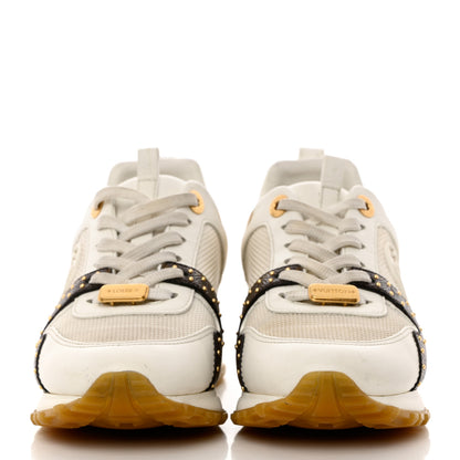 Louis Vuitton Calfskin Monogram Embellished Run Away Sneakers 36 White 2 of 11