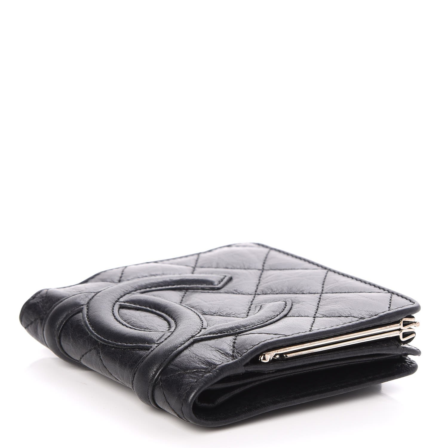 Chanel Calfskin Quilted Cambon Bi-Fold Wallet Black 4 of 9