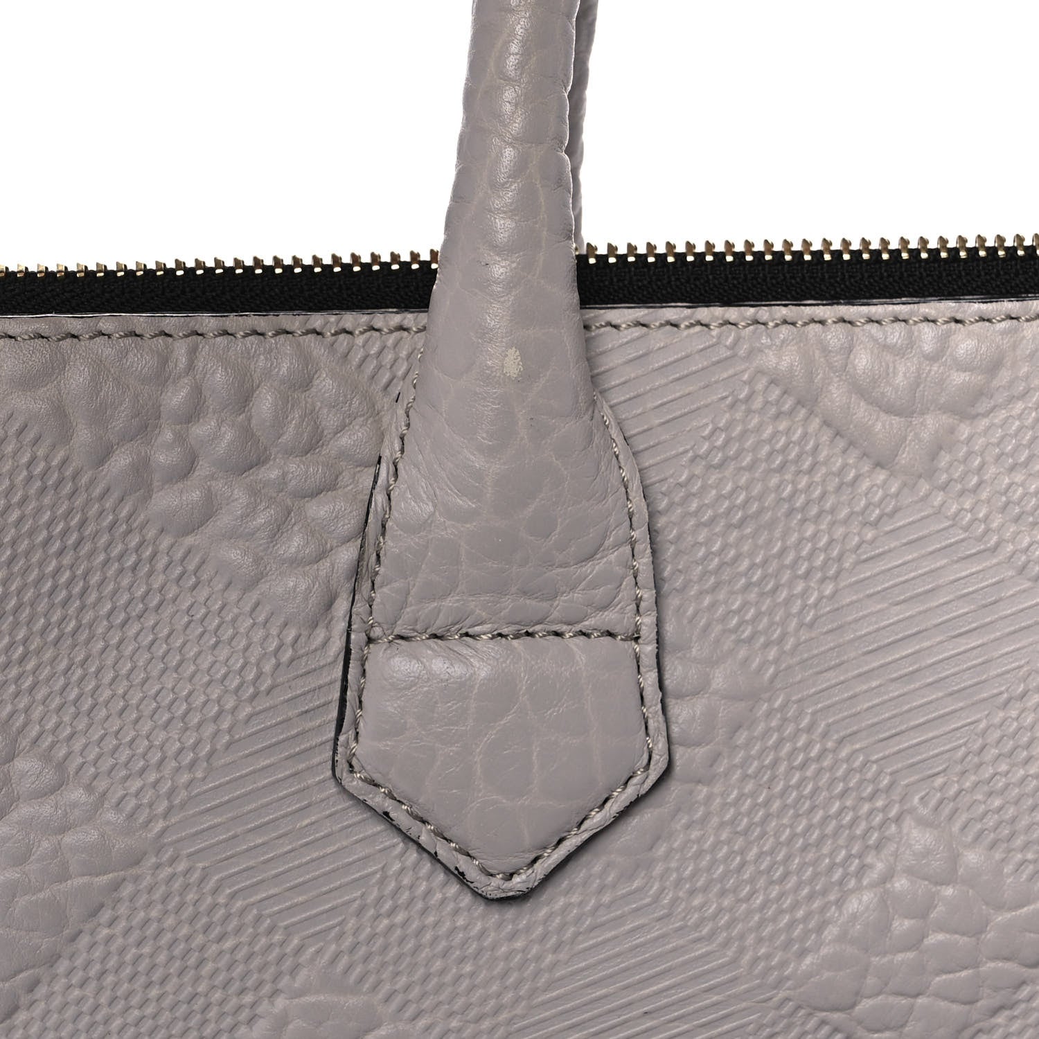 Burberry Heritage Grain Check Embossed Medium Dewsbury Tote Pale Grey 15 of 17