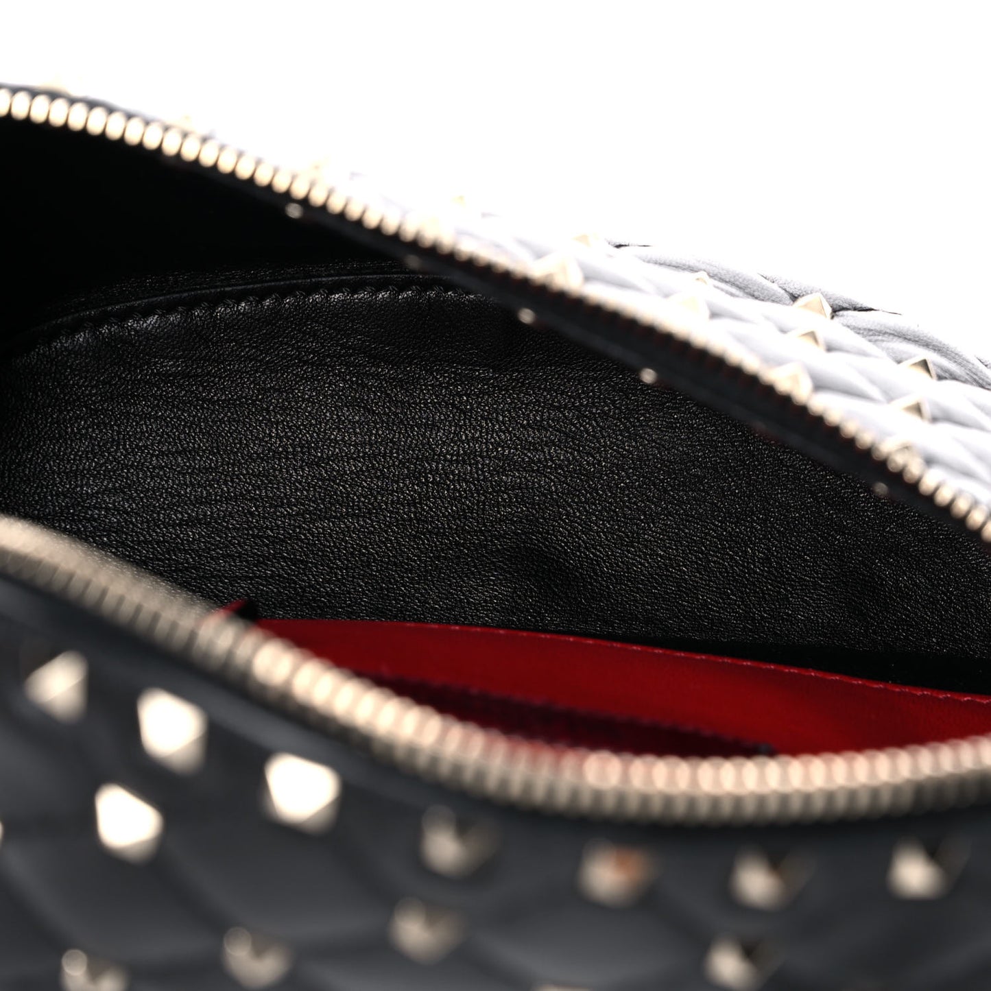 Nappa Rockstud Spike Belt Bag 85 Black
