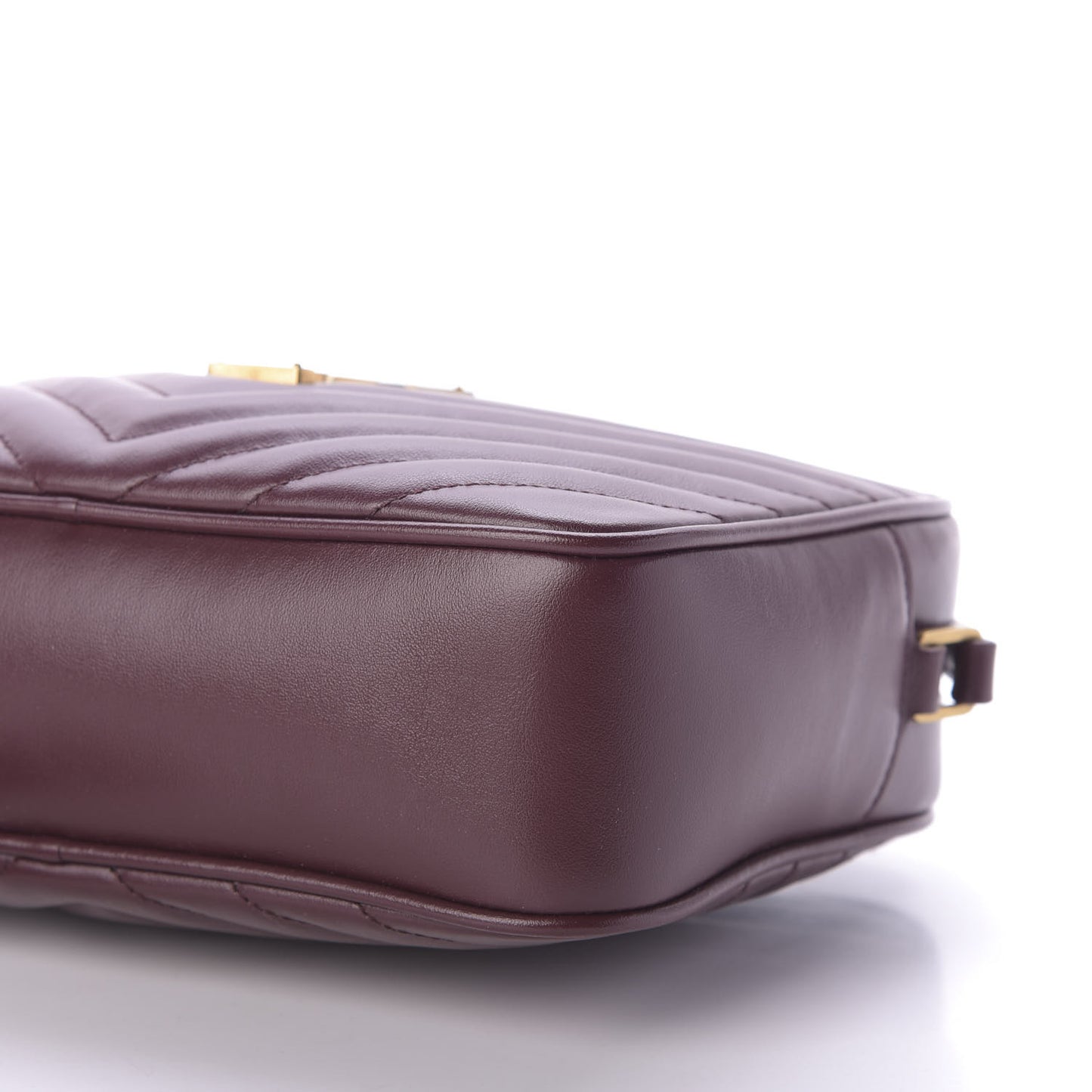 Calfskin Matelasse Monogram Lou Camera Bag Dark Legion Red