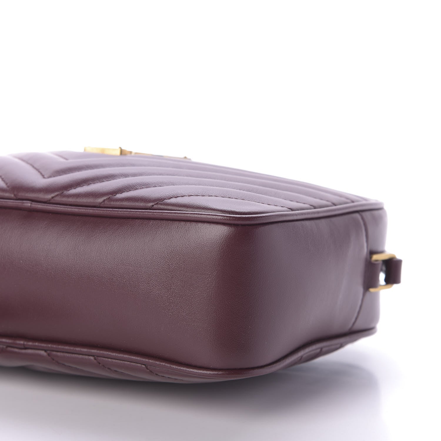 Saint Laurent Calfskin Matelasse Monogram Lou Camera Bag Dark Legion Red 7 of 9