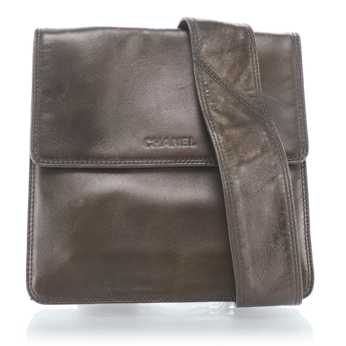 Lambskin Messenger Bag Bronze