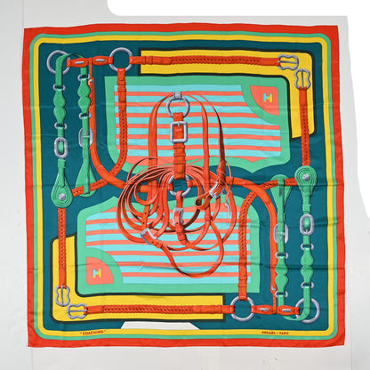 Hermes Silk Summer Twill Giant Coaching Scarf 140 1 of 3