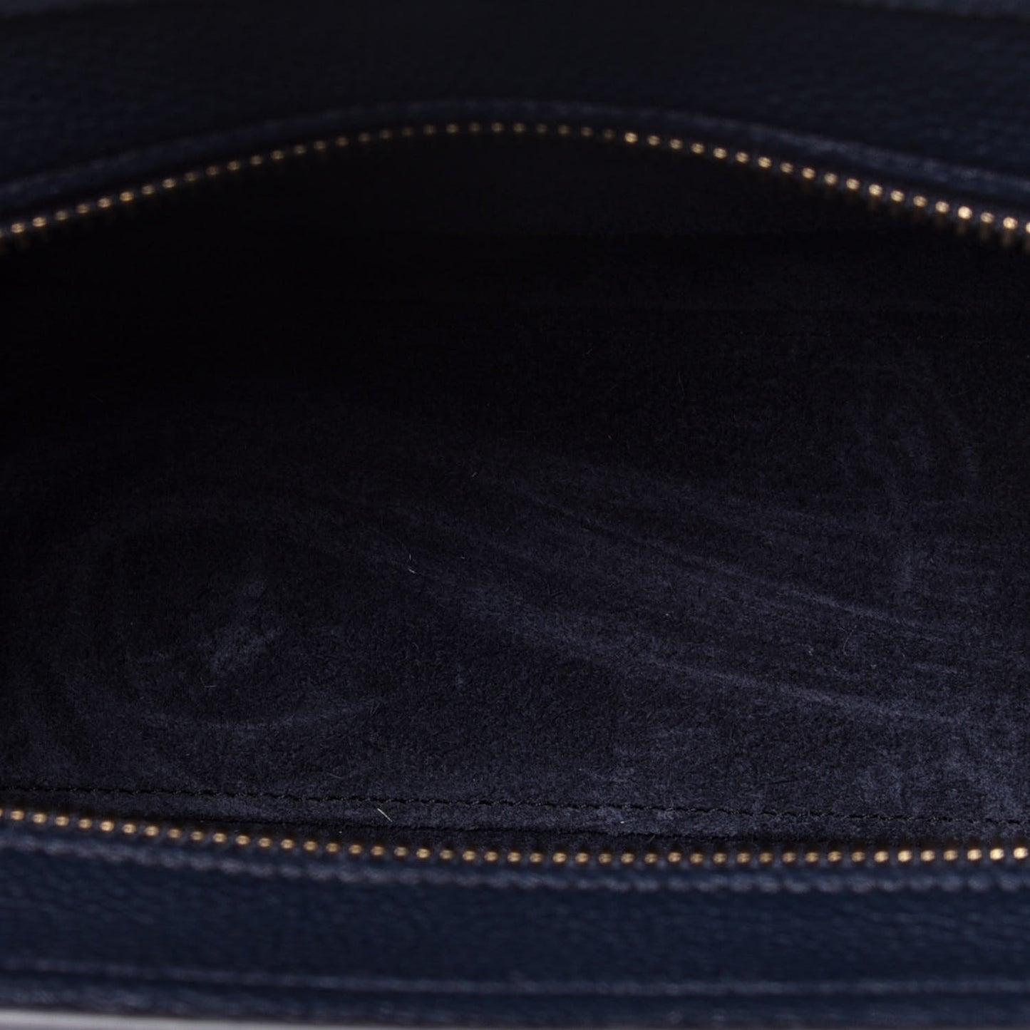 Drummed Calfskin Nano Luggage Navy Blue