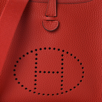 Hermes Taurillon Clemence Evelyne TPM Rouge de Coeur 10 of 11