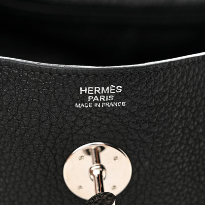 Hermes Taurillon Clemence Lindy 30 Black 6 of 16