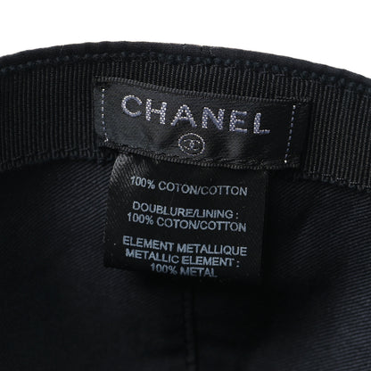 Chanel Cotton CC Cap Hat Black 7 of 7