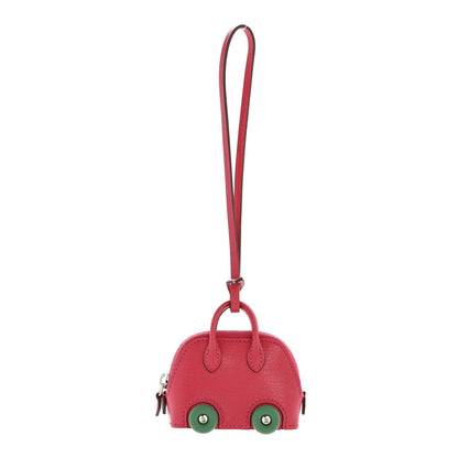 Hermes Chevre Chamkila Bolide On Wheels Bag Charm Rose Extreme Vert Vertigo 1 of 5
