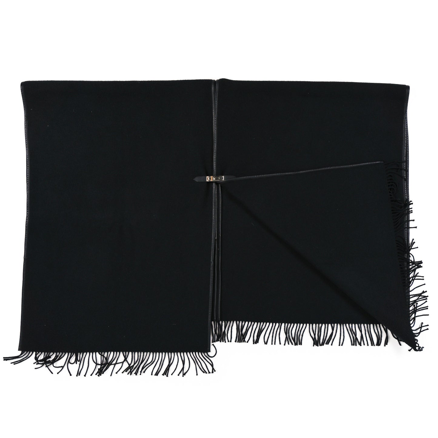 Cashmere Lambskin Kelly Poncho Black