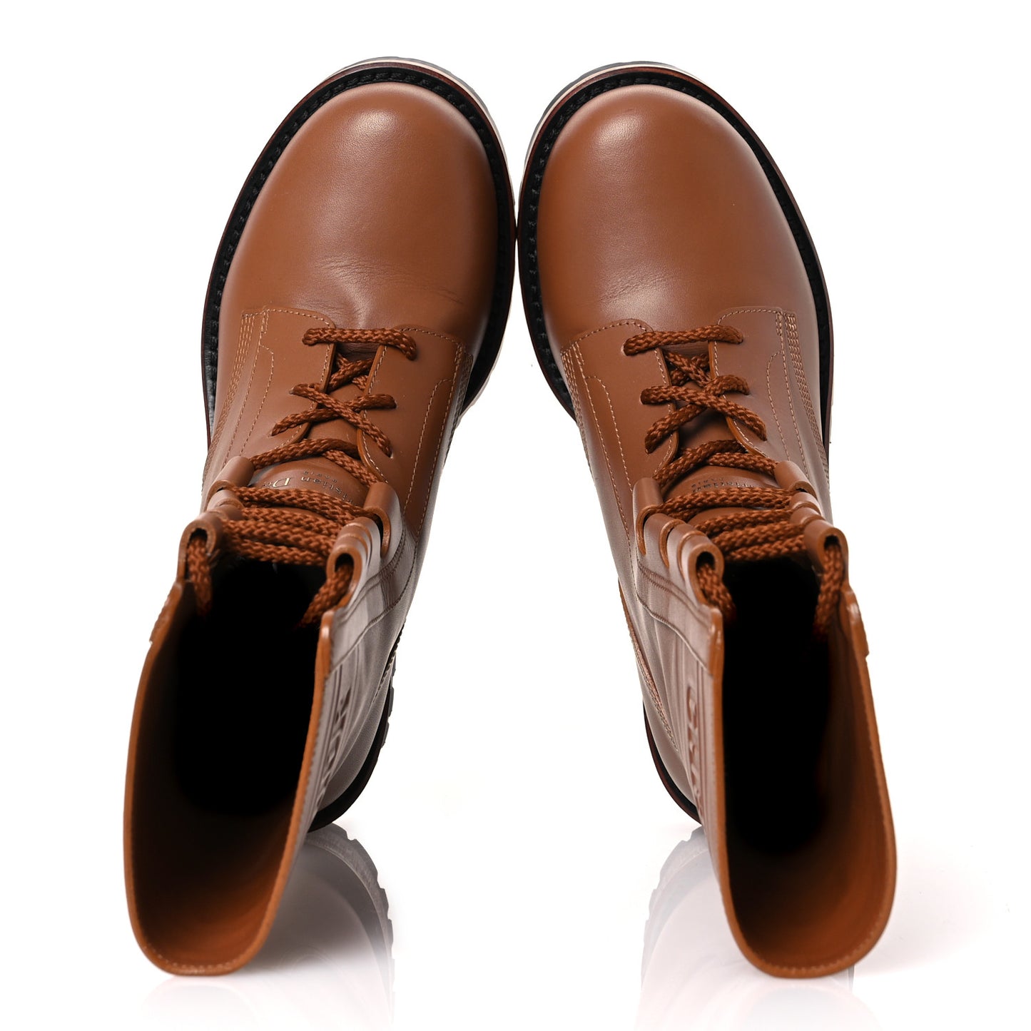Calfskin Dior Quest 35mm Hiking Boots 37.5 Golden Saddle