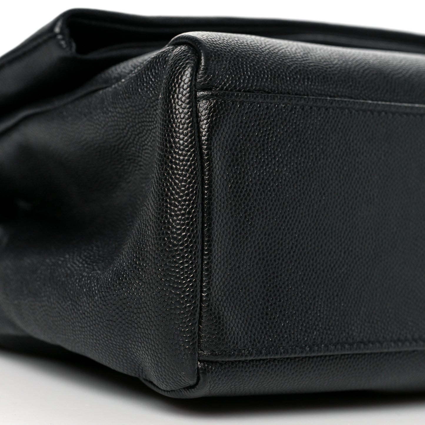 Grain De Poudre Medium West Hollywood Monogram Fold-Over Black