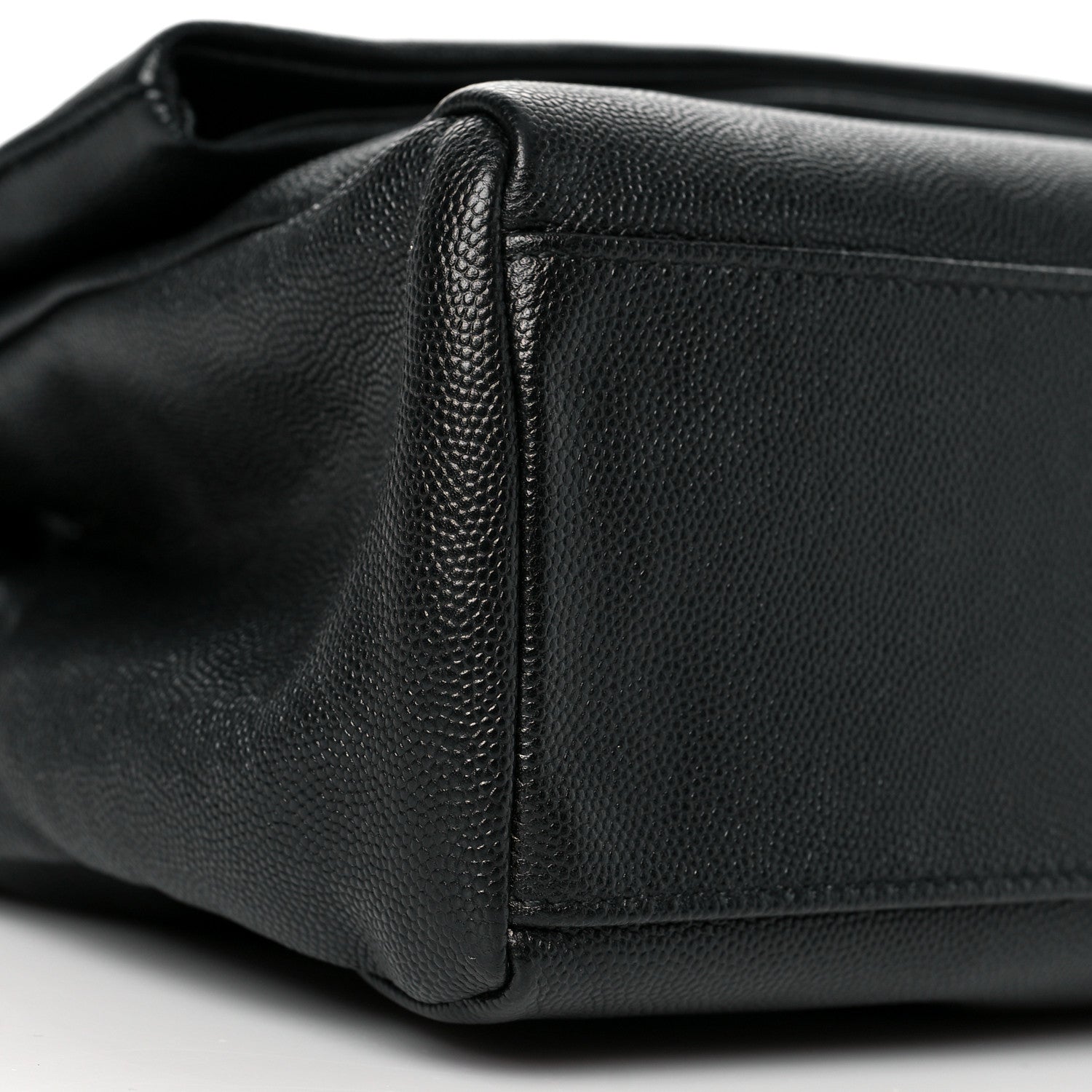 Saint Laurent Grain De Poudre Medium West Hollywood Monogram Fold-Over Black 10 of 10