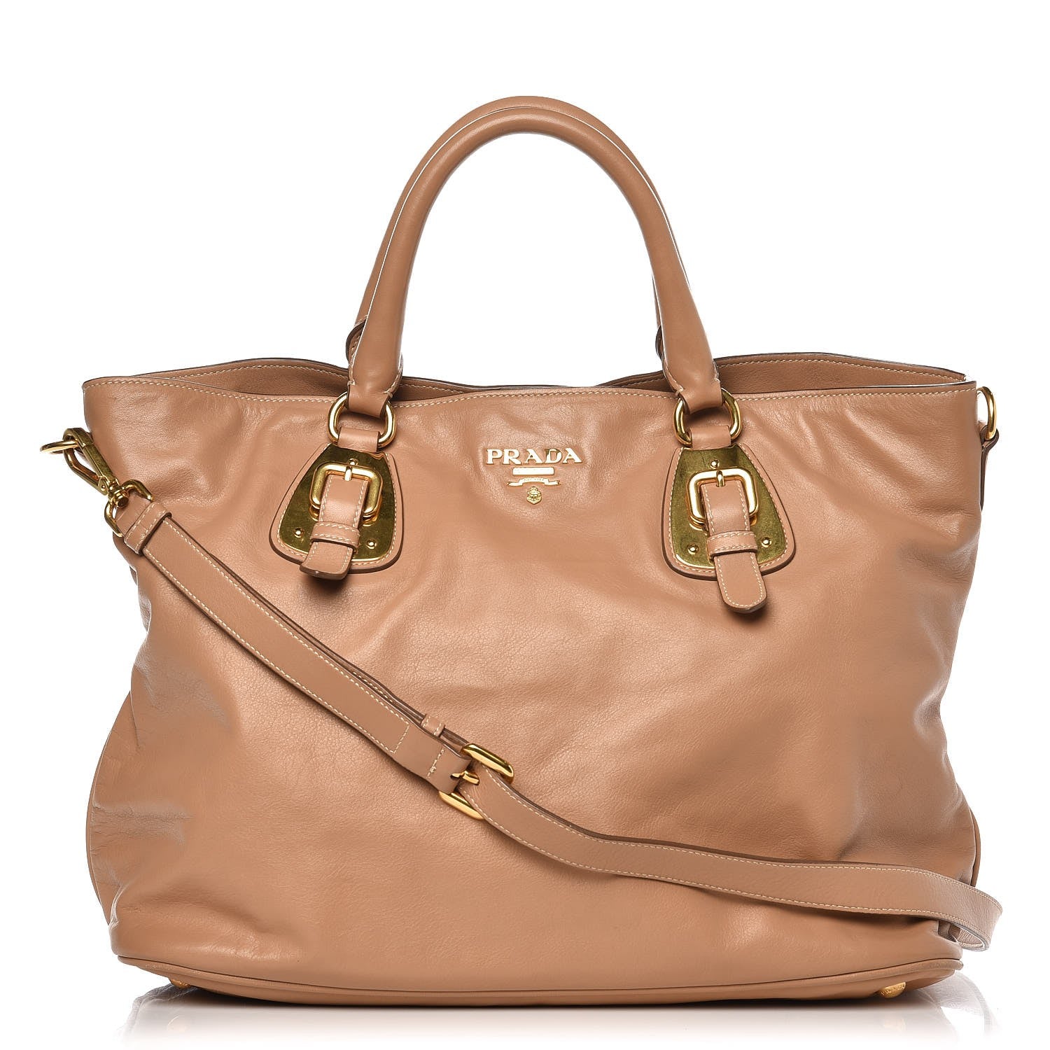 Prada Soft Calf Satchel Bag Caramel 1 of 11