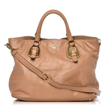 Prada Soft Calf Satchel Bag Caramel 1 of 11