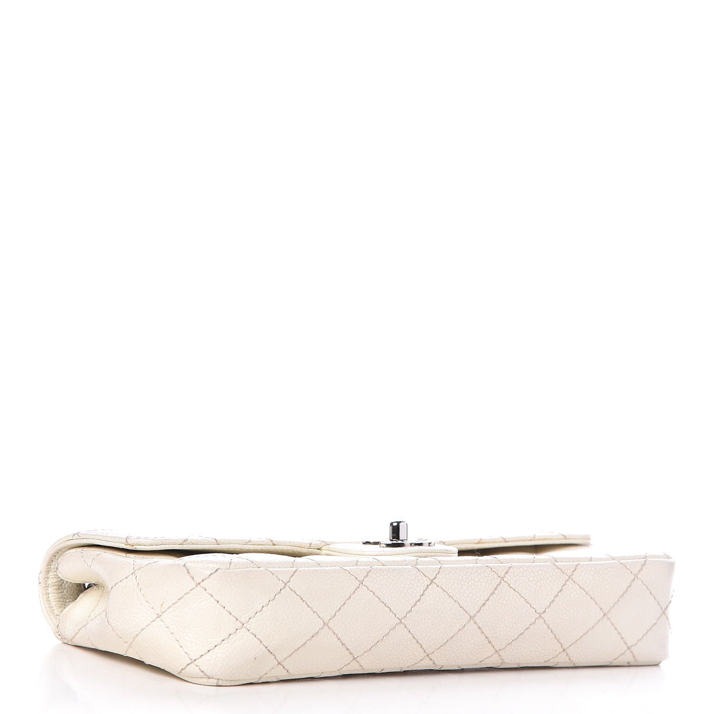 Caviar Quilted East West Flap White