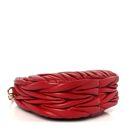 Miu Miu Nappa Matelasse Mini Wander Hobo Fuoco 4 of 10