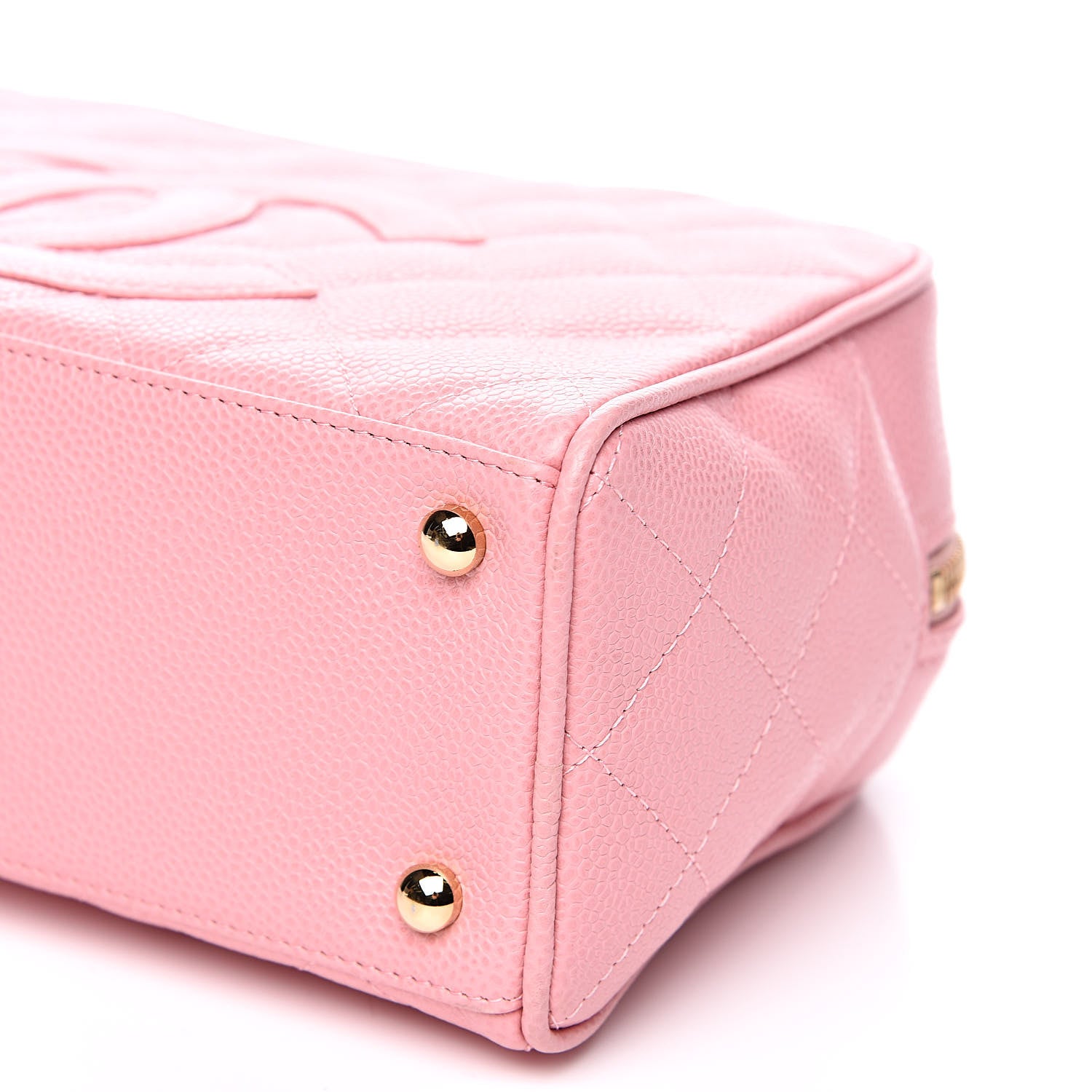 Chanel Caviar Quilted Small Bowler Pink 10 of 13